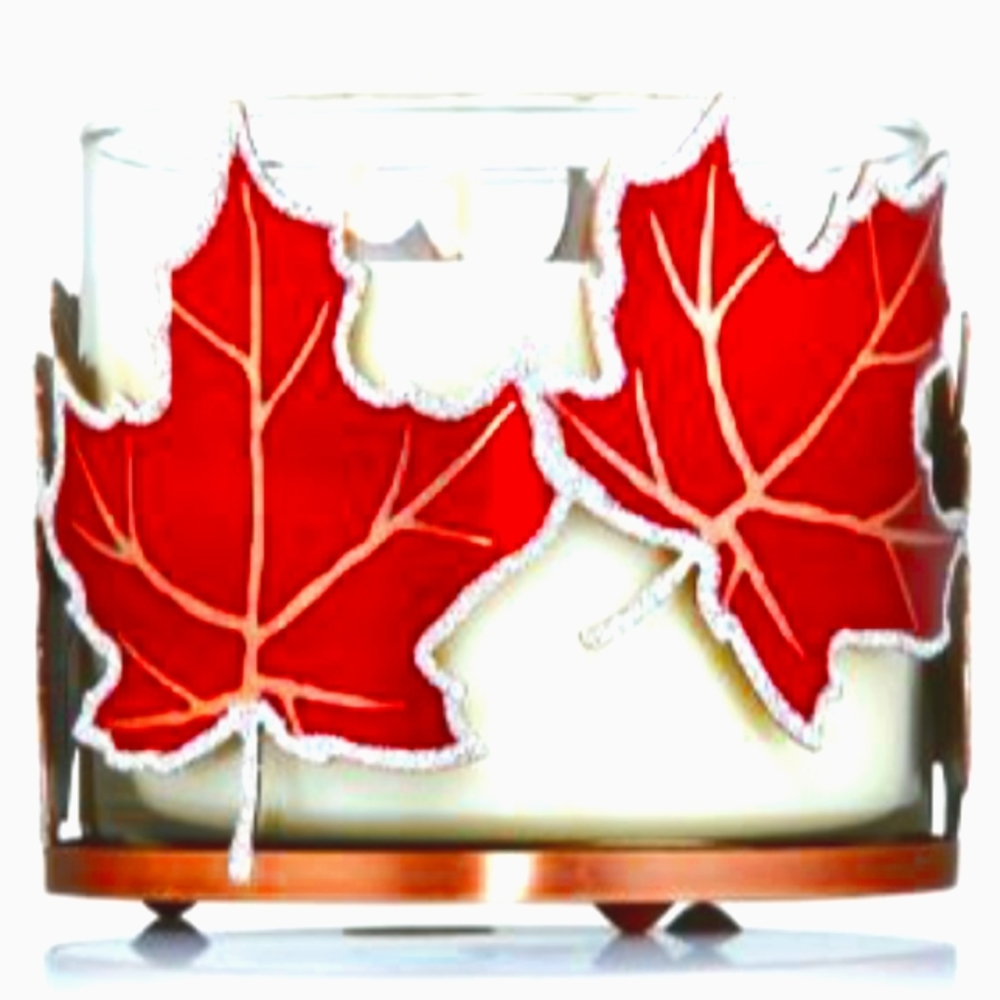 🌷3/$20🌷*FINAL* BBW Autumn Maple Leaf Large Candle Holder